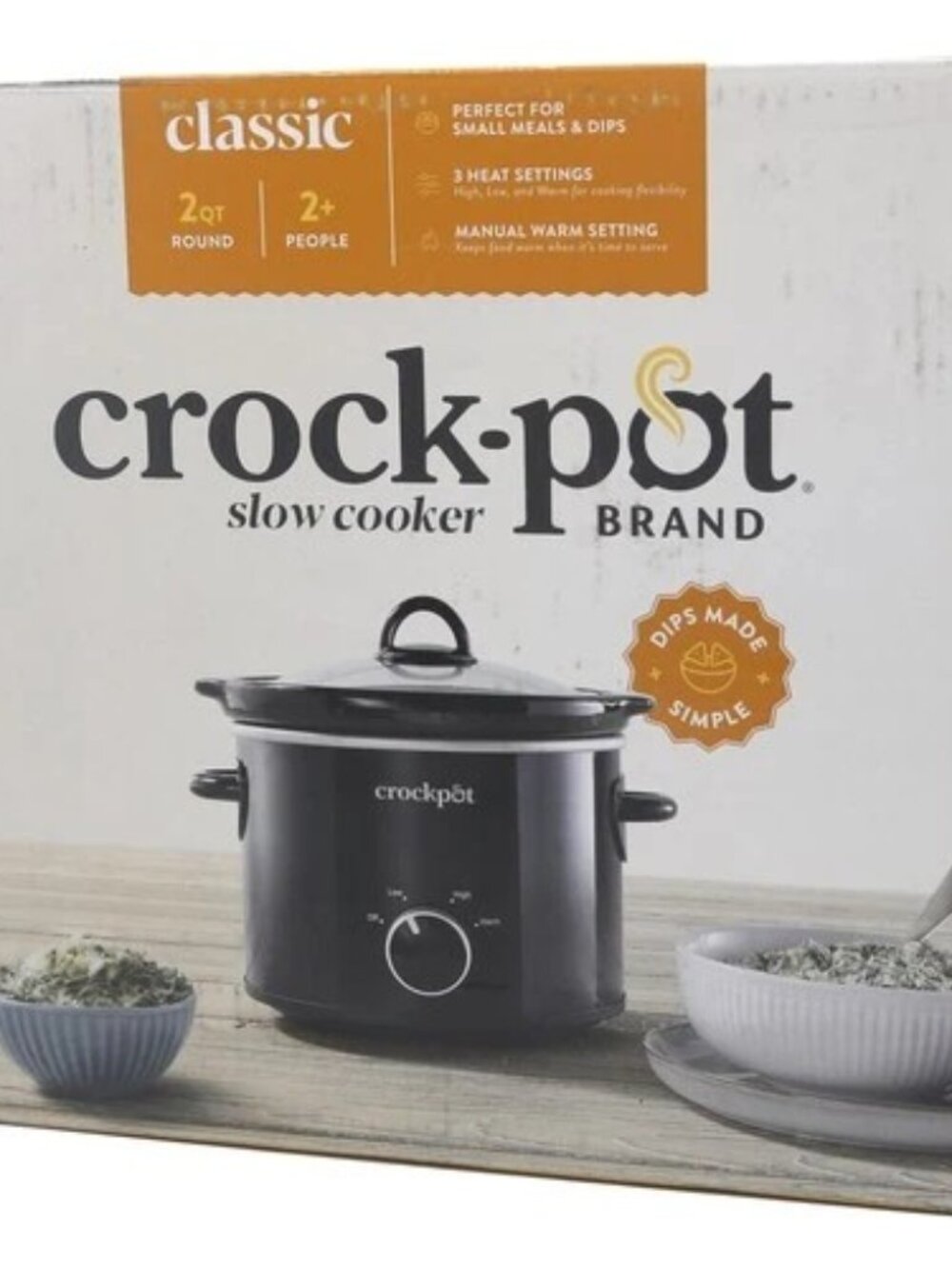 Crockpot 2-Quart Classic Small Slow Cooker Black - BRAND NEW